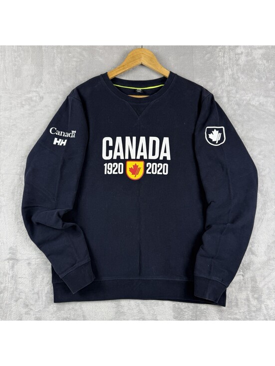 Helly Hansen Other - Helly Hansen CANADA Ski Team Sweatshirt Olympics 1920-2020 Men L 100th Team Navy